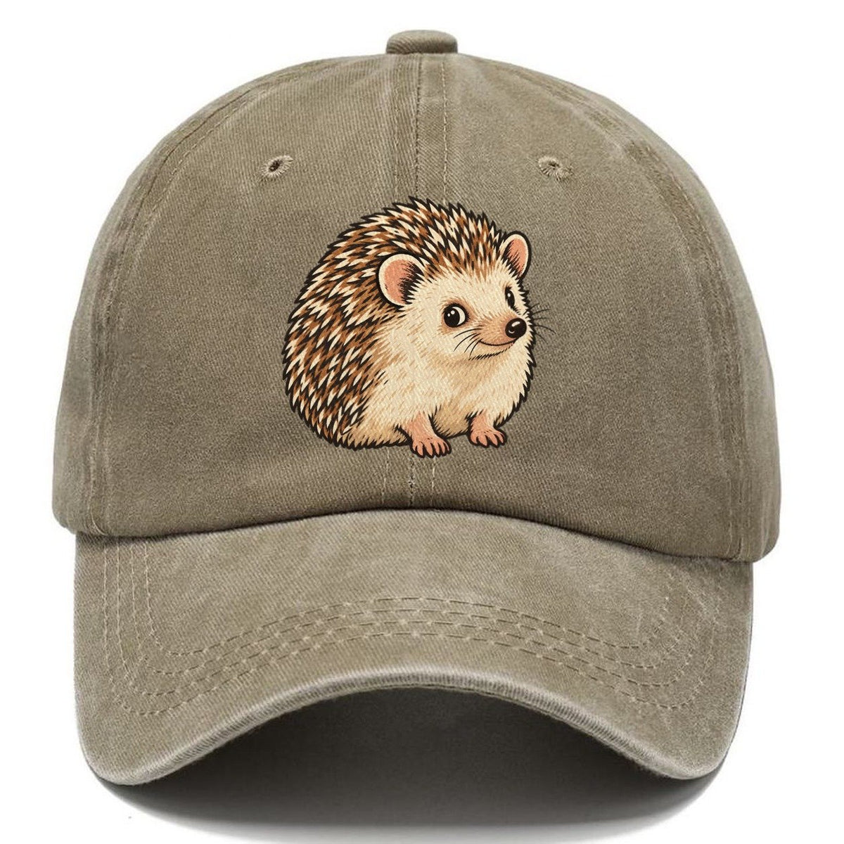 Hedgehog Side Glance Small Pet Logos Classic Cap – Warm Sand