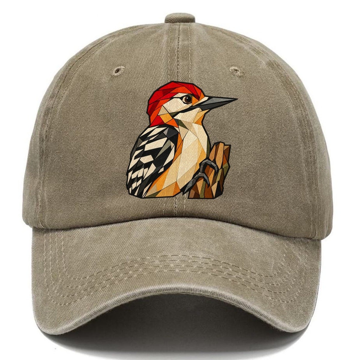 Red Bellied Woodpecker Wildwood Mosaic Classic Cap – Warm Sand