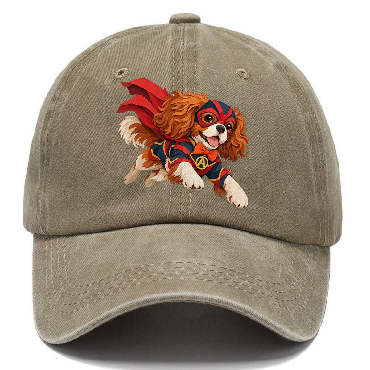 Superhero Cavalier Spaniel Classic Cap – Warm Sand