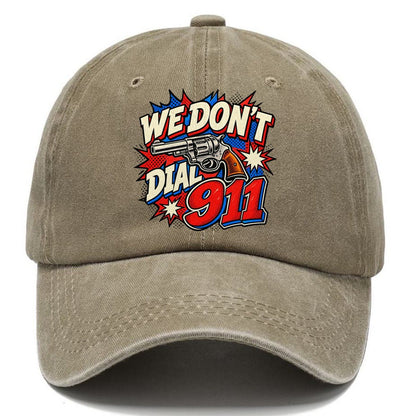 Comic Pop Burst We Don't Dial 911 Classic Cap – Warm Sand