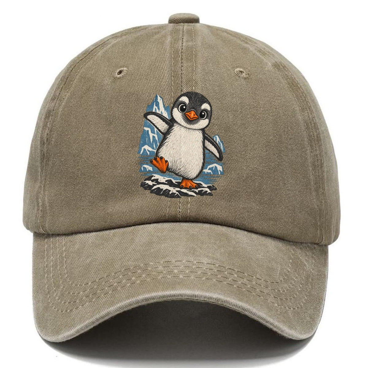 Baby Penguin on Iceberg Classic Cap – Warm Sand