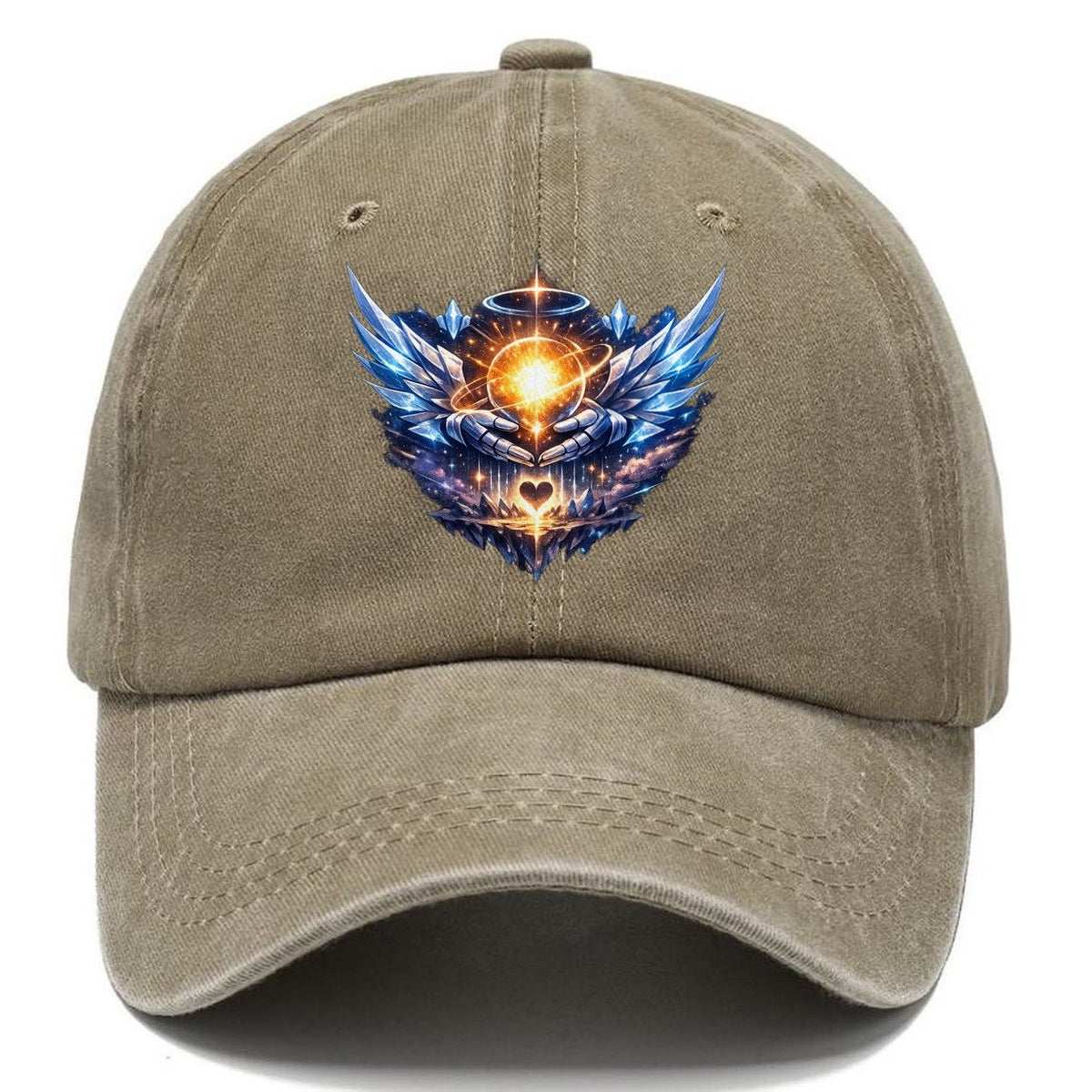 Robotic Hands Glowing Orb Classic Cap – Warm Sand