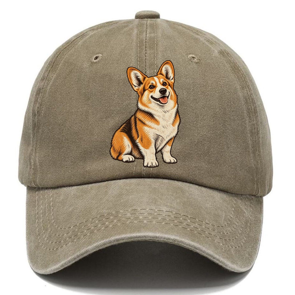 Happy Corgi Classic Cap – Warm Sand