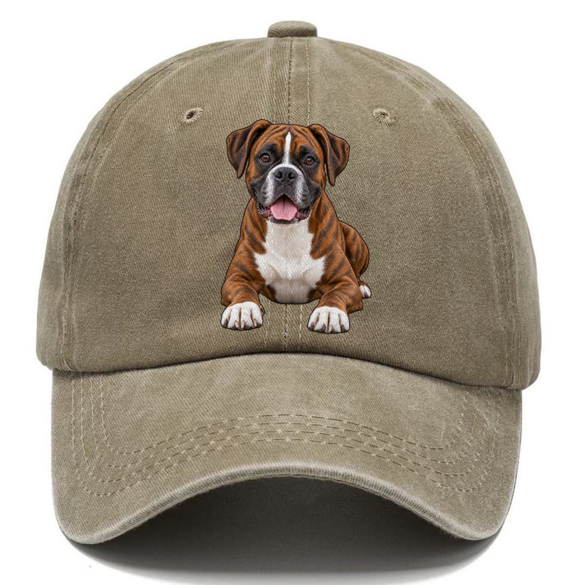 Brindle Boxer Classic Cap – Warm Sand