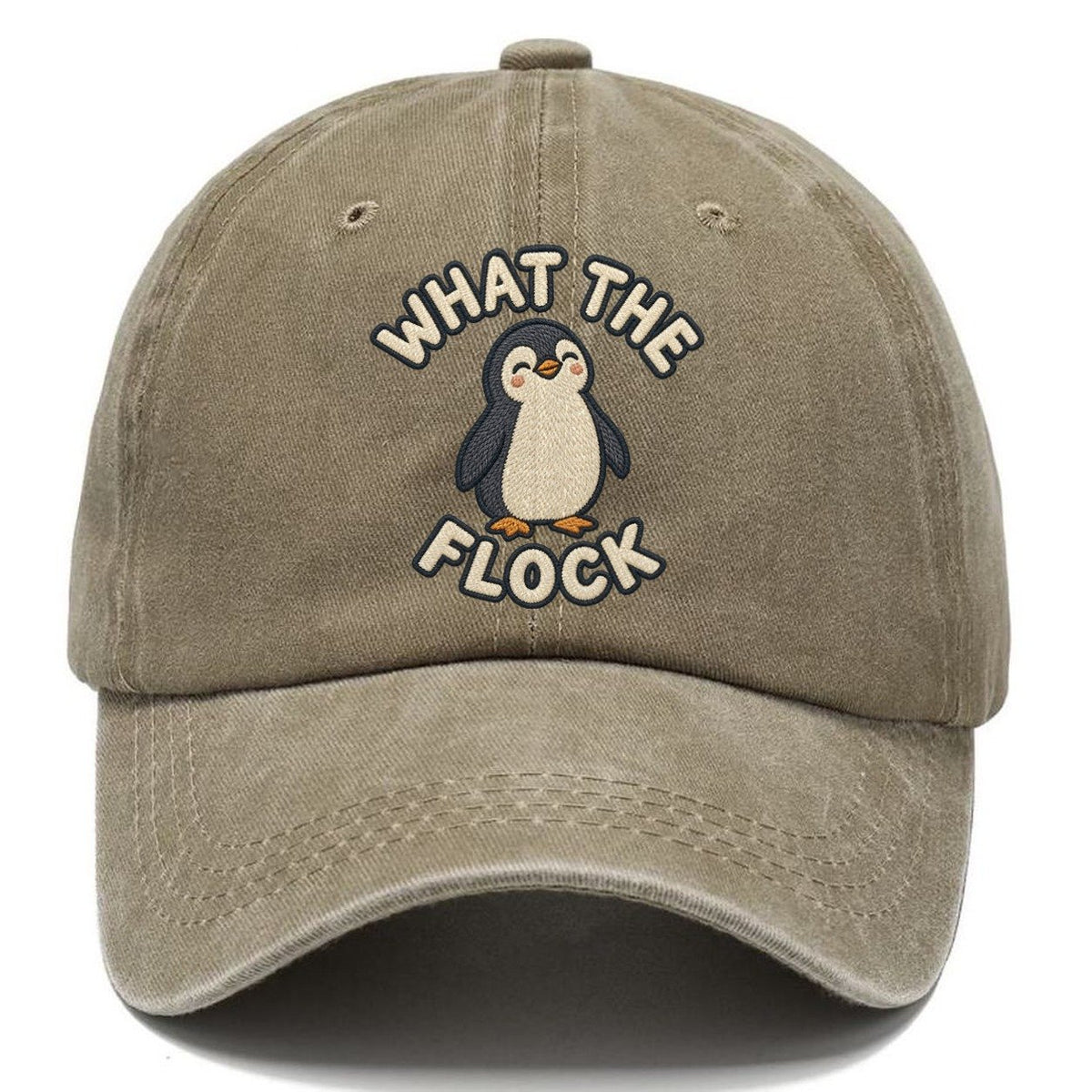 Penguin Animal Puns Classic Cap – Warm Sand