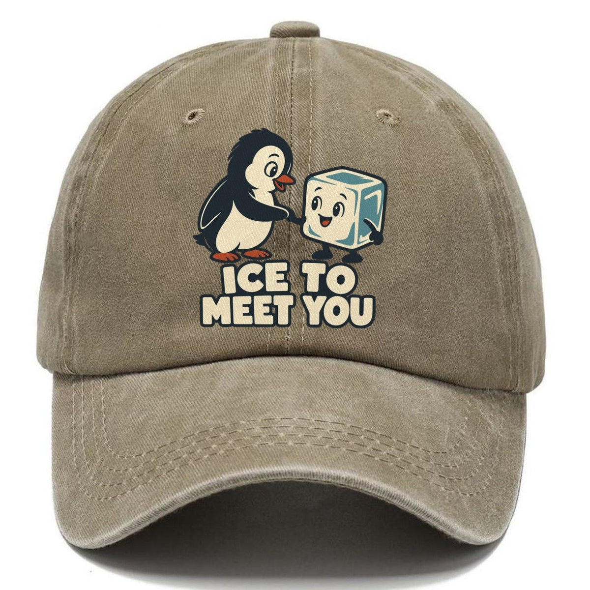 Ice To Meet You Familiar Punchlines Classic Cap – Warm Sand