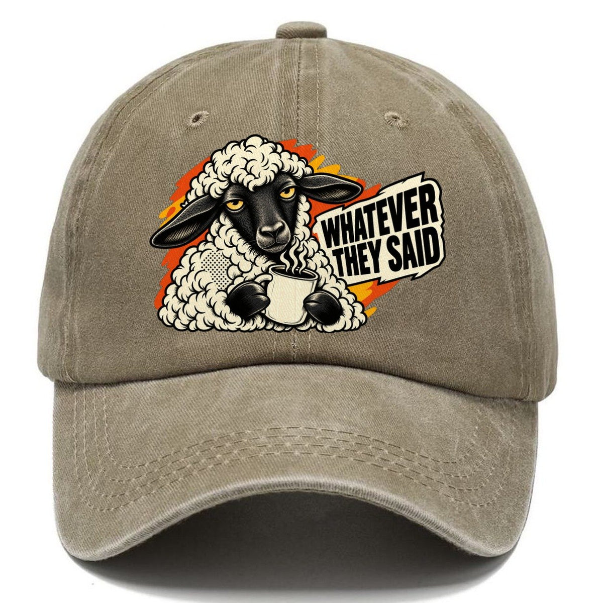 Whatever They Said Sheep Classic Cap – Warm Sand