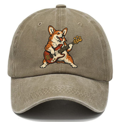 Corgi Bass Player Sundown Familiars Classic Cap – Warm Sand