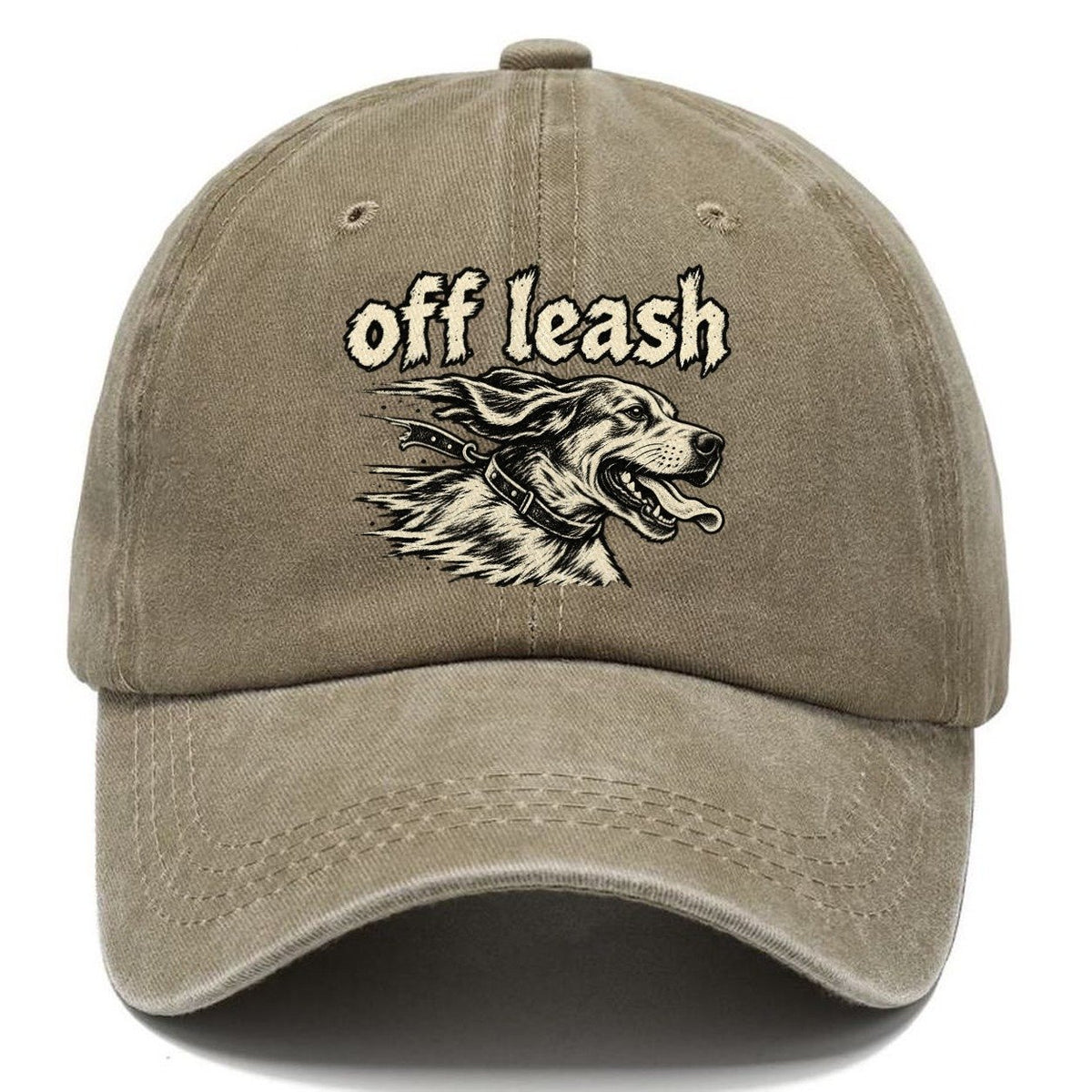 A Sprinting Hound S Head And Shoulders In Profile Bark For Me Classic Cap – Warm Sand