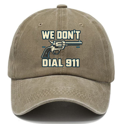Technical Grid We Don't Dial 911 Classic Cap – Warm Sand
