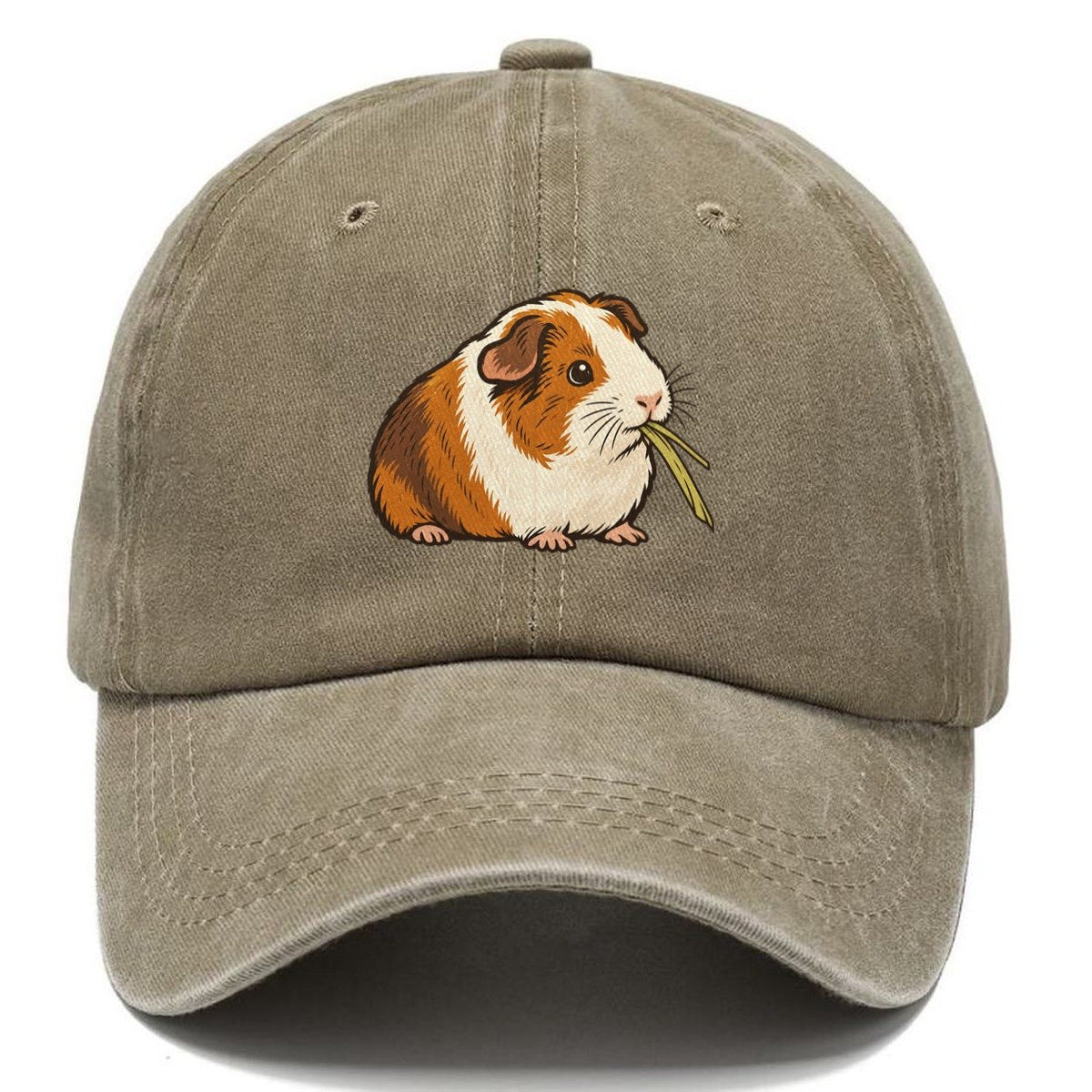 Guinea Pig Hay Bite Small Pet Logos Classic Cap – Warm Sand