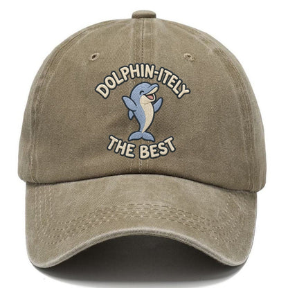 Dolphin Animal Puns Classic Cap – Warm Sand