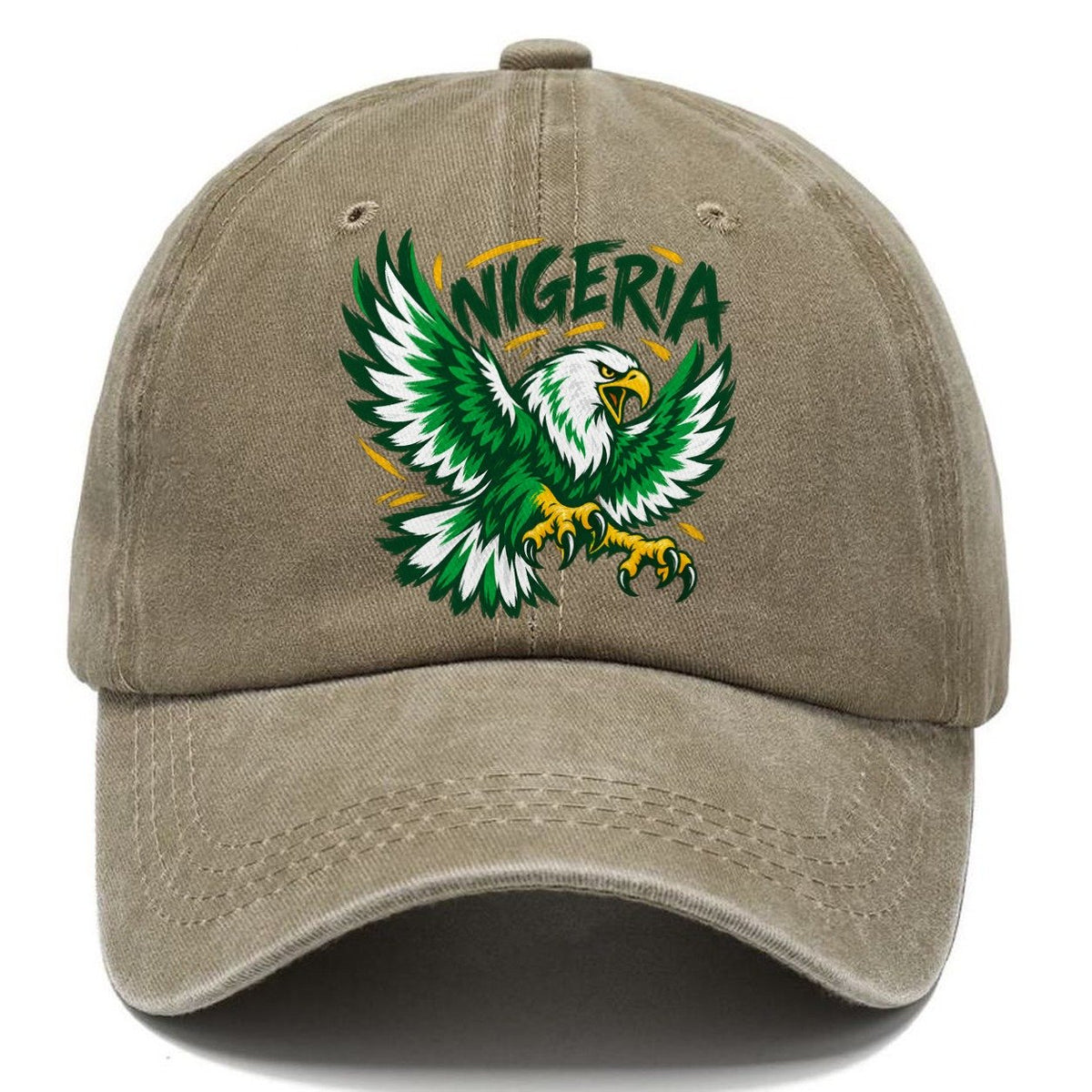 Nigeria Retro Badge Classic Cap – Warm Sand