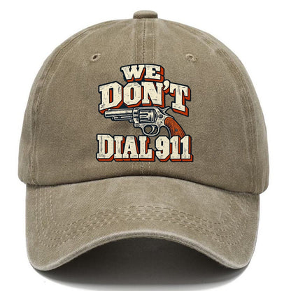 Woodtype Broadsheet We Don't Dial 911 Classic Cap – Warm Sand