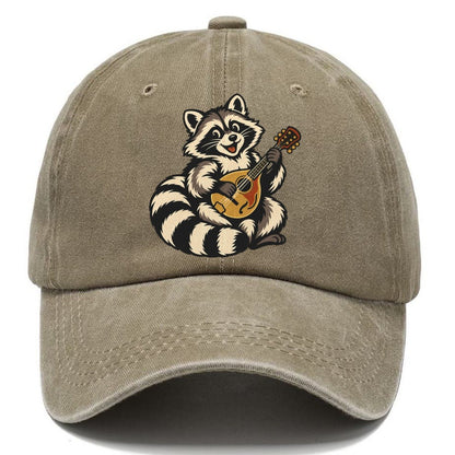 Raccoon Mandolin Picker Sundown Familiars Classic Cap – Warm Sand