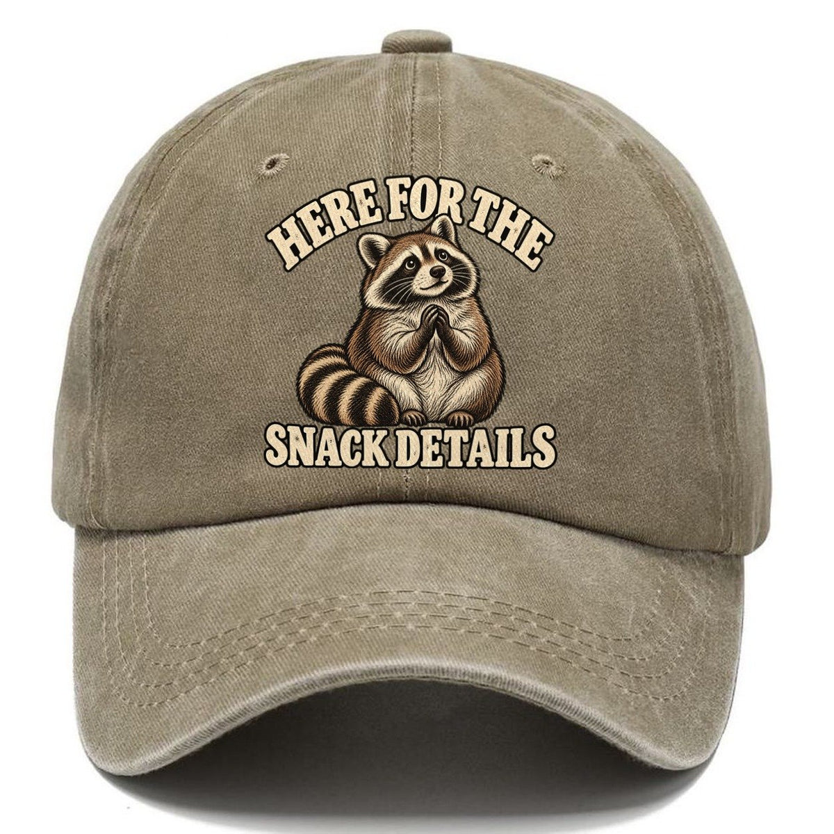 Raccoon Snack Details Character Club Classic Cap – Warm Sand