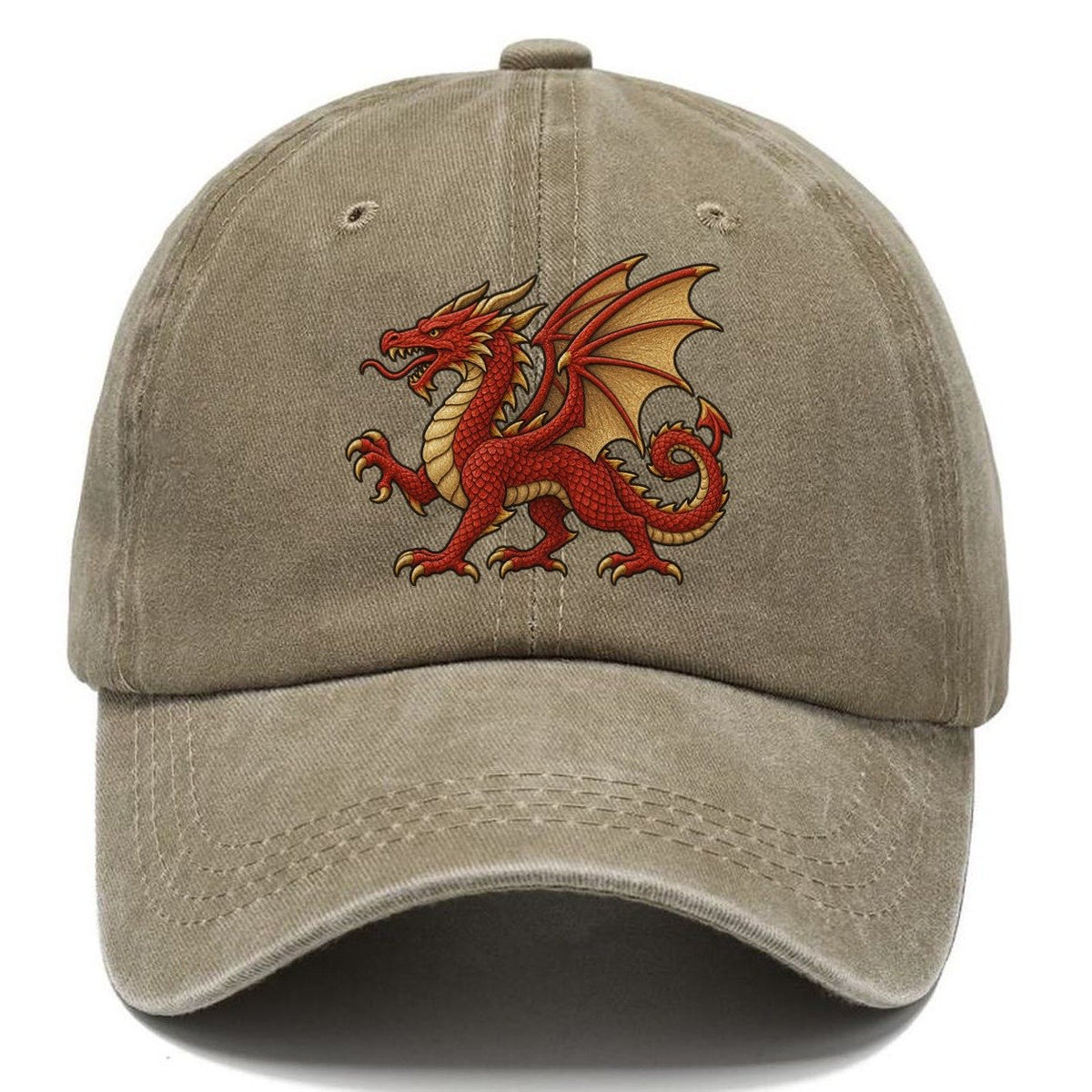 Welsh Dragon Classic Cap – Warm Sand