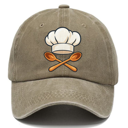 Reimagined Chef Hat & Crossed Spoons Classic Cap – Warm Sand