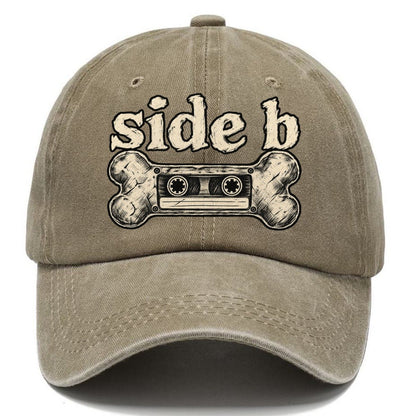 A Dog Bone Drawn As A Cassette Tape Bark For Me Classic Cap – Warm Sand