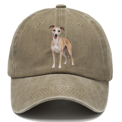 Whippet Standing Top Breeds Classic Cap – Warm Sand