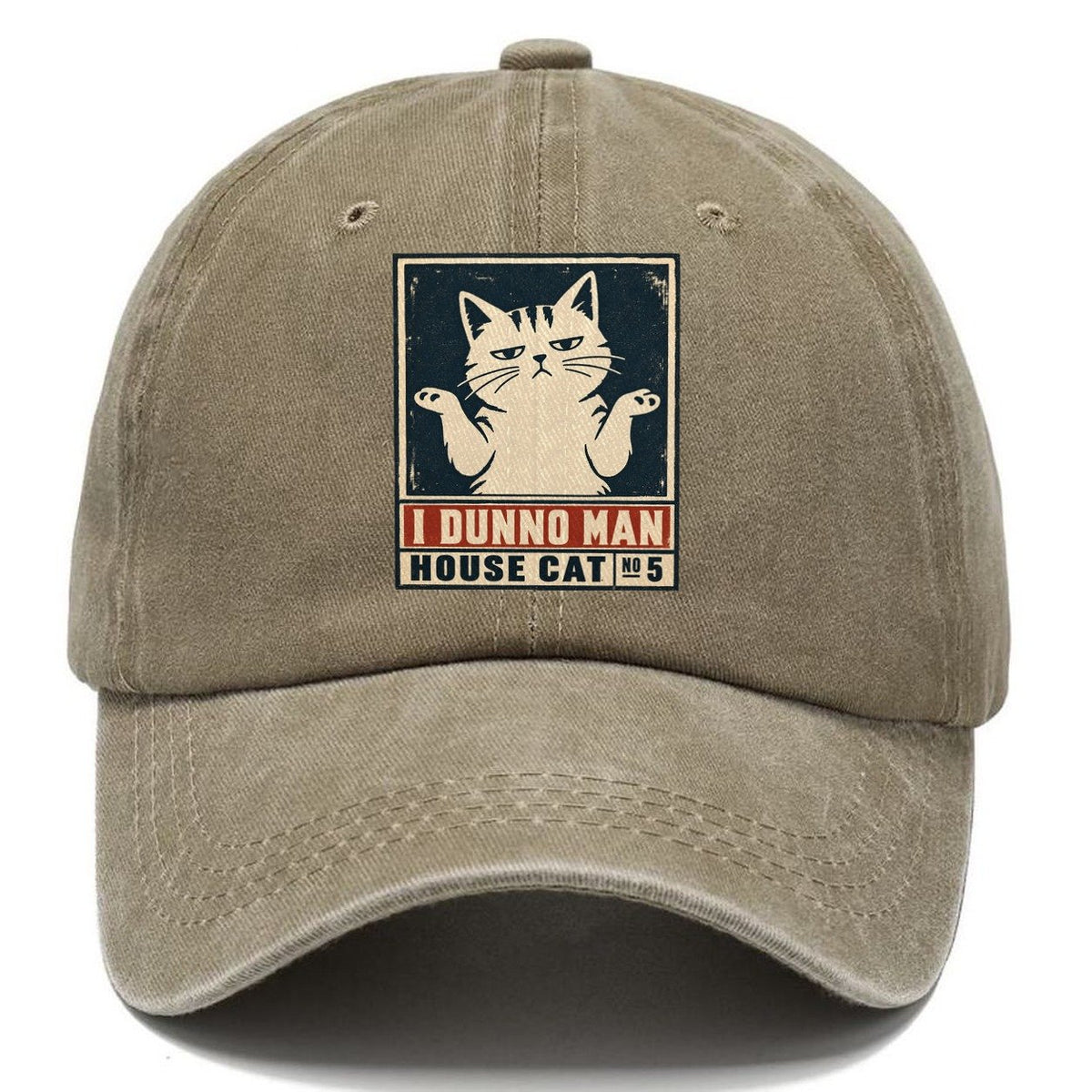 I Dunno Man Neko Says No Classic Cap – Warm Sand