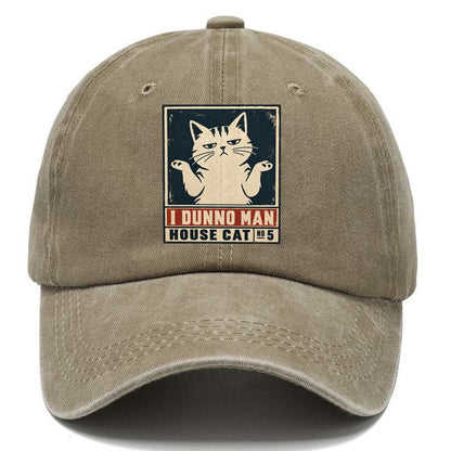 I Dunno Man Neko Says No Classic Cap – Warm Sand