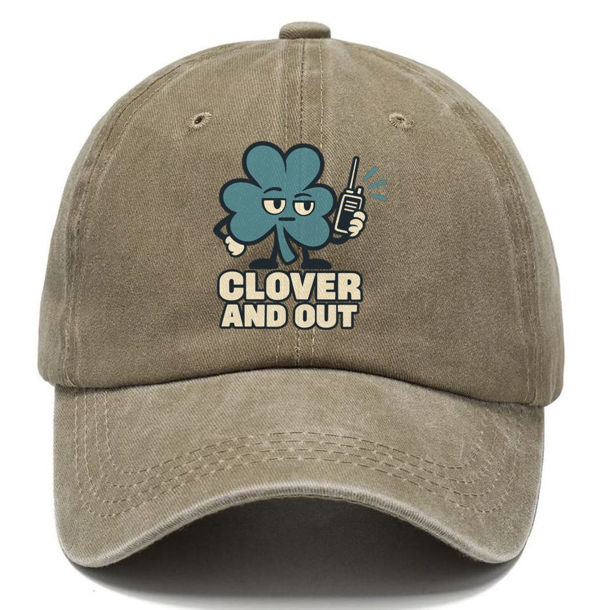 Clover And Out Familiar Punchlines Classic Cap – Warm Sand