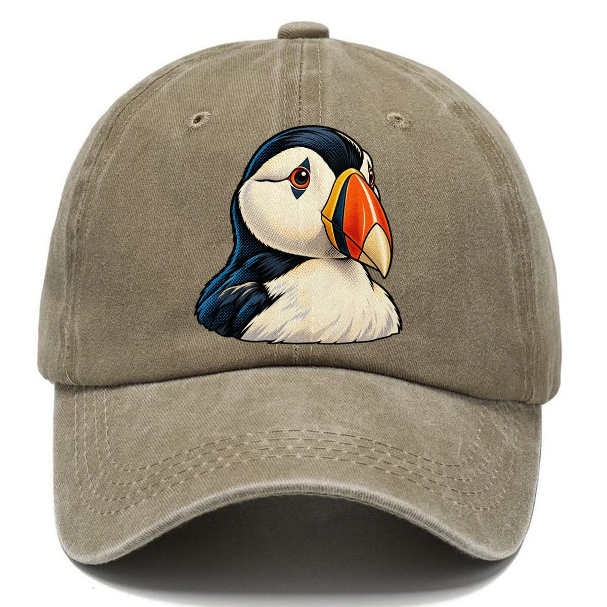 Puffin Portrait Classic Cap – Warm Sand