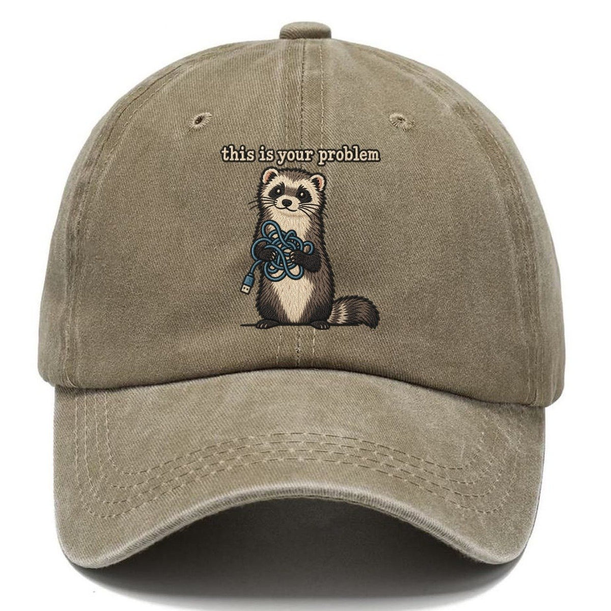 This Is Your Problem Strongly Worded Classic Cap – Warm Sand