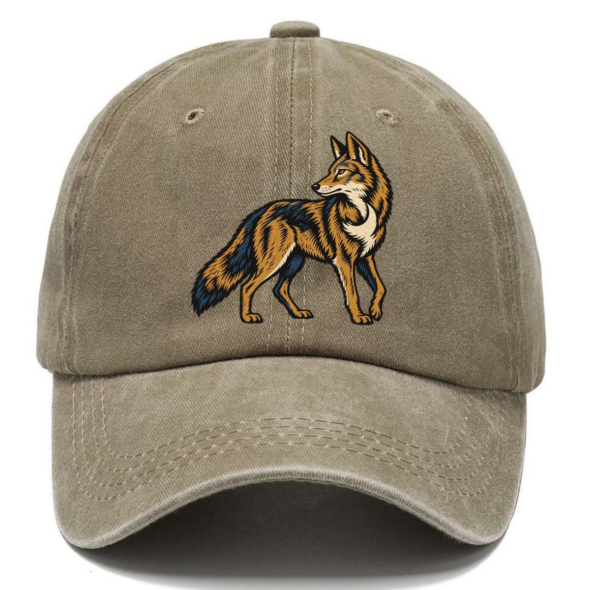 Coyote Crescent Chest Sundown Familiars Classic Cap – Warm Sand