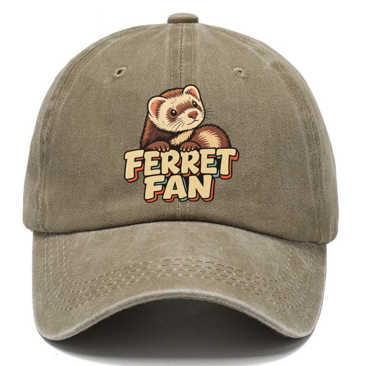 Ferret Fan Small Pet Logos Classic Cap – Warm Sand