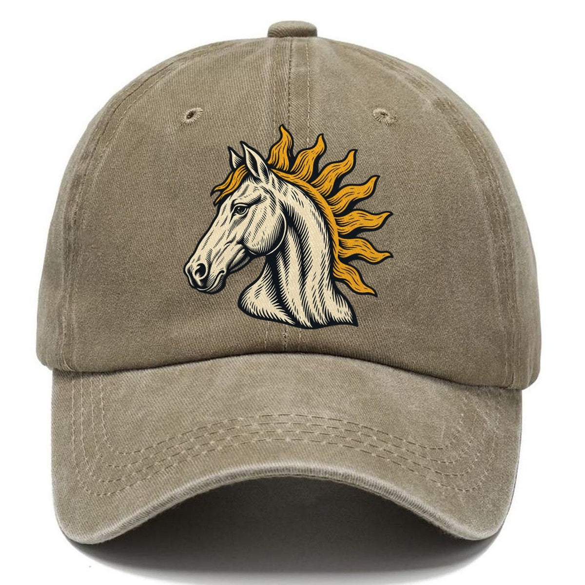 Horse Sun Mane Sundown Familiars Classic Cap – Warm Sand