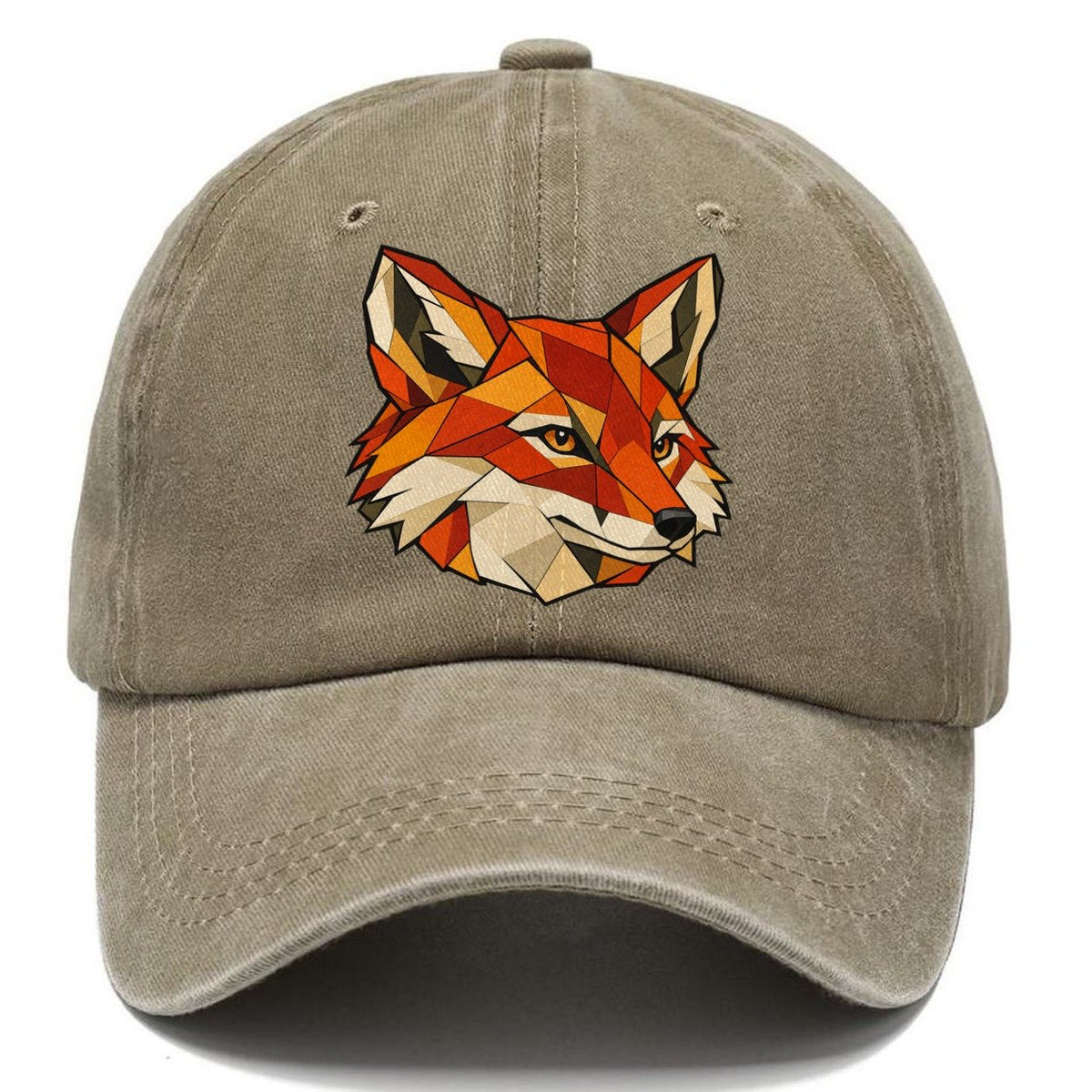 Red Fox Head Wildwood Mosaic Classic Cap – Warm Sand