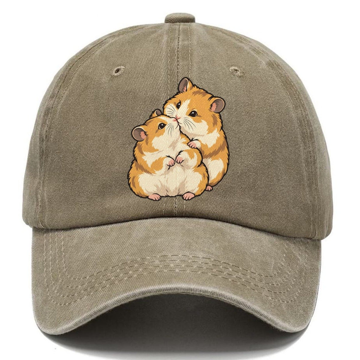 Hamster Nose Touch Small Pet Logos Classic Cap – Warm Sand