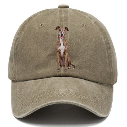 Greyhound Sitting Top Breeds Classic Cap – Warm Sand