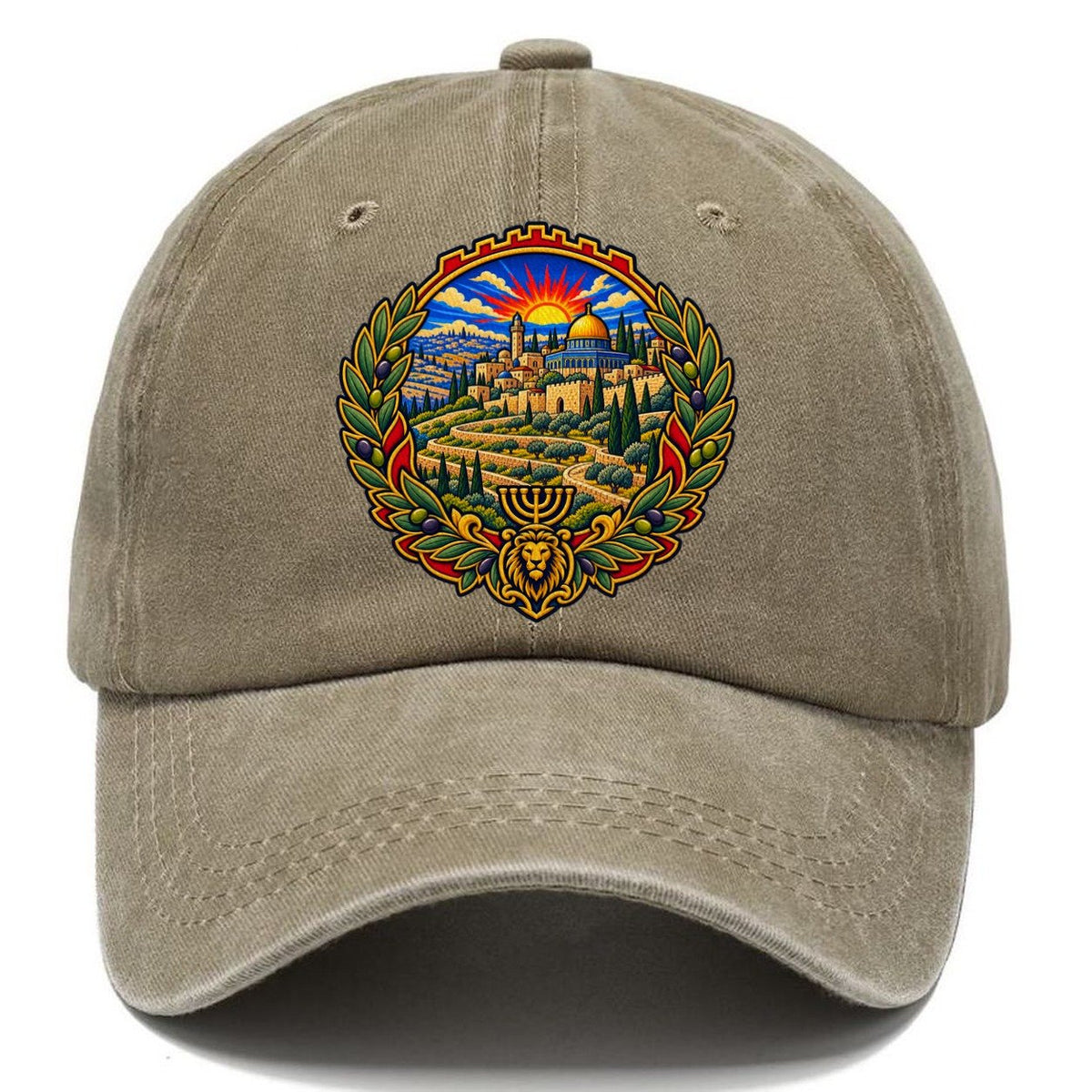 Judean Hills Terraces Jerusalem Classic Cap – Warm Sand