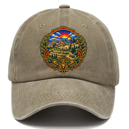 Judean Hills Terraces Jerusalem Classic Cap – Warm Sand