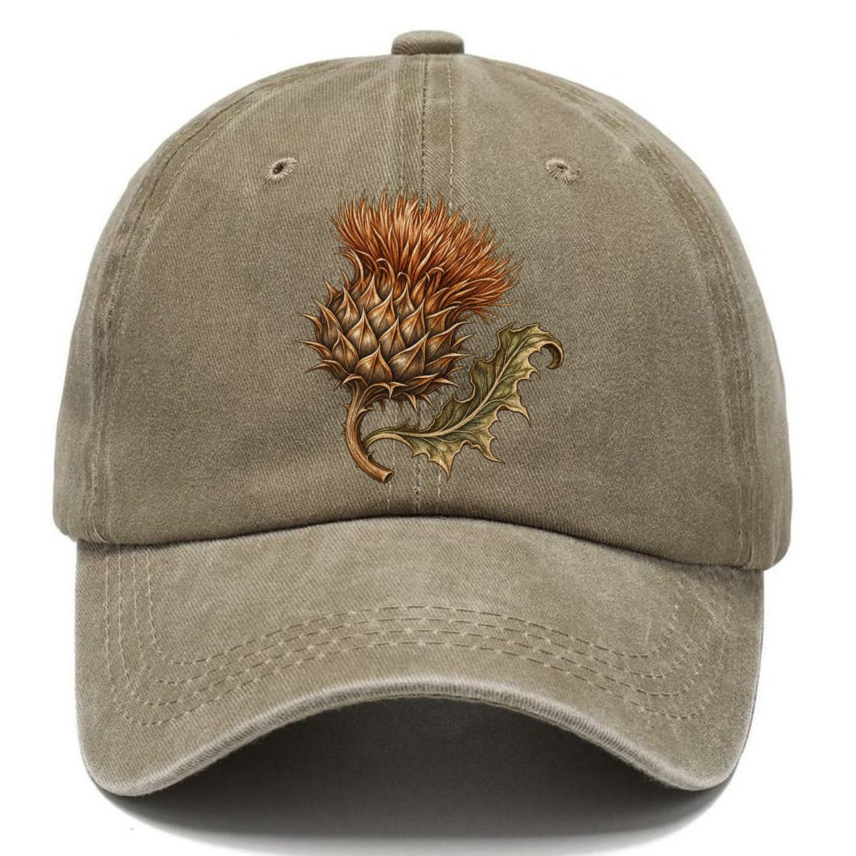 Copper Thistle Curled Leaf Pastimes Companions Classic Cap – Warm Sand