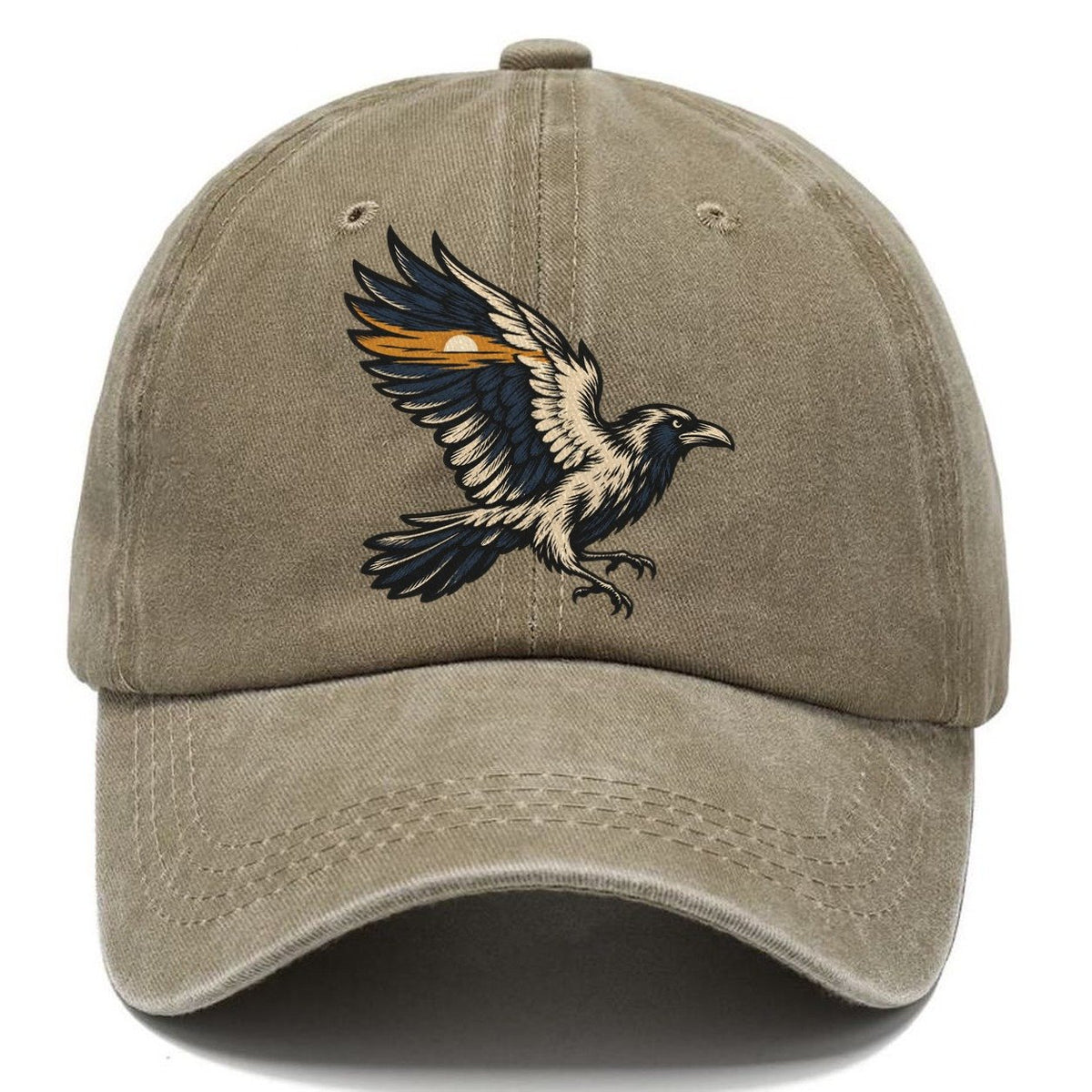 Raven Horizon Wing Sundown Familiars Classic Cap – Warm Sand