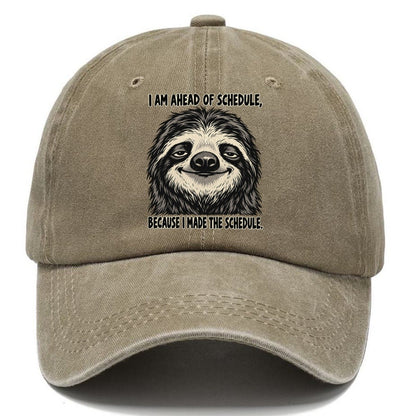 I Am Ahead Of Schedule Feral Logic Classic Cap – Warm Sand