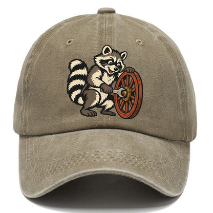 Raccoon Roadside Mechanic Sundown Familiars Classic Cap – Warm Sand