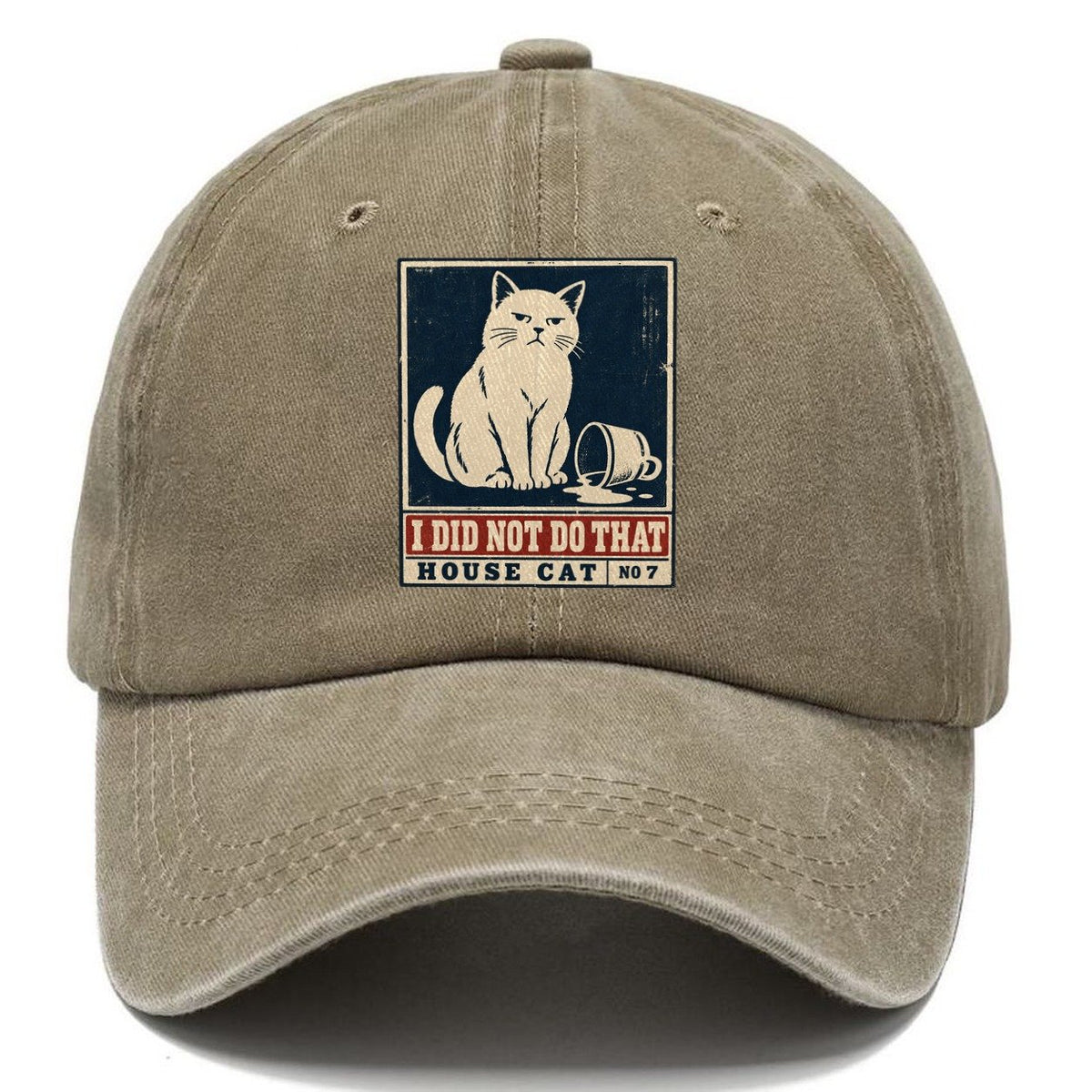 I Did Not Do That Neko Says No Classic Cap – Warm Sand
