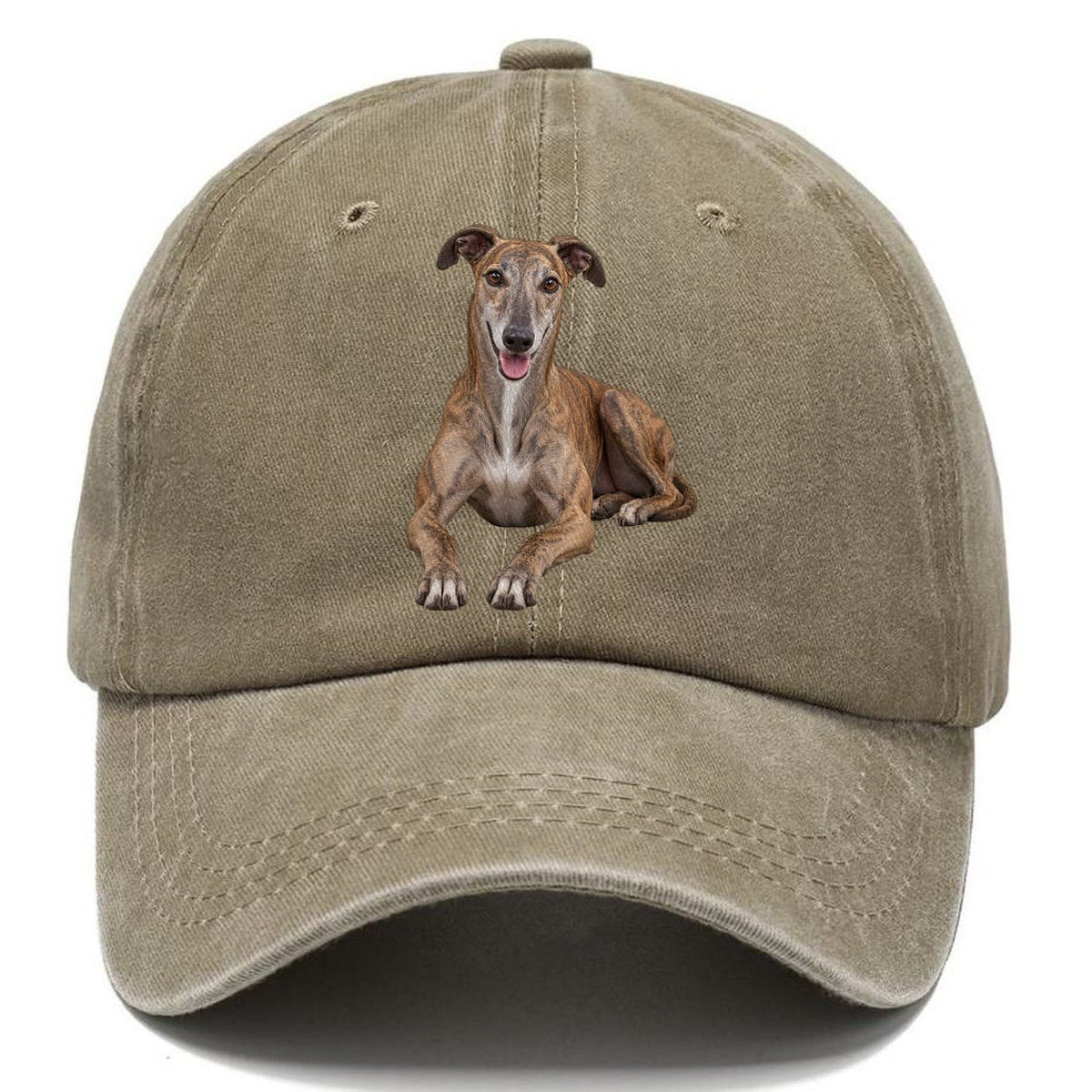 Greyhound Lying Down Top Breeds Classic Cap – Warm Sand