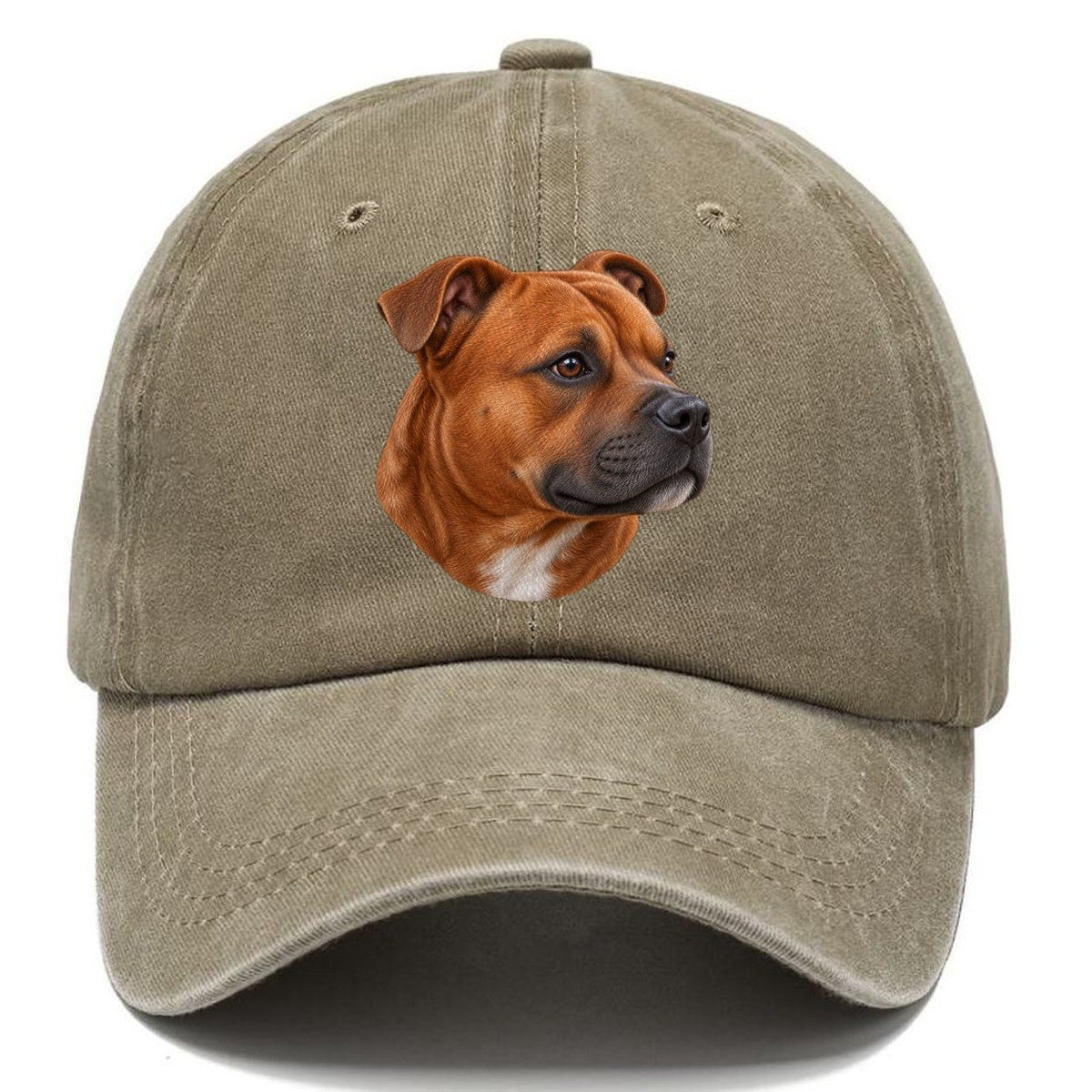 Staffy Red Velvet Profile Pastimes Companions Classic Cap – Warm Sand