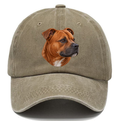 Staffy Red Velvet Profile Pastimes Companions Classic Cap – Warm Sand