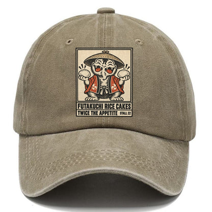Futakuchi Rice Cakes Yokai Night Market Classic Cap – Warm Sand