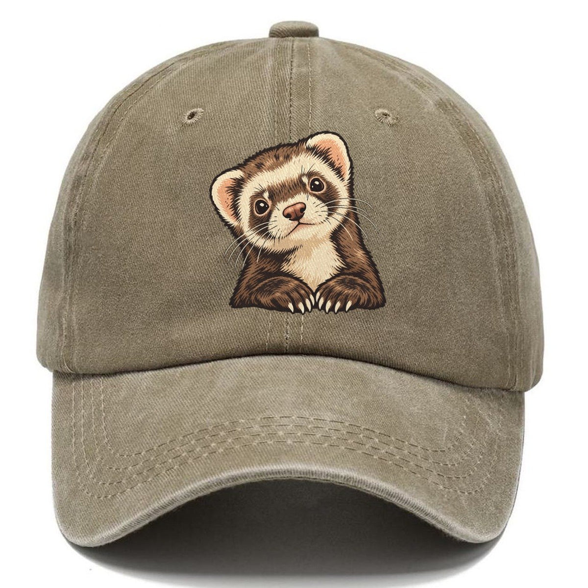 Ferret Peek Small Pet Logos Classic Cap – Warm Sand