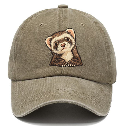 Ferret Peek Small Pet Logos Classic Cap – Warm Sand