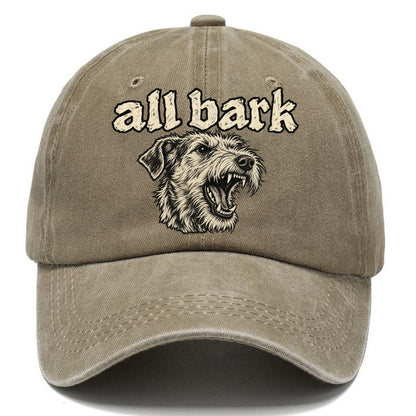 A Snarling Wire Haired Terrier Head In Three Quarter View Bark For Me Classic Cap – Warm Sand