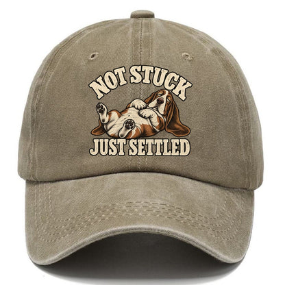 Basset Comfortably Settled Character Club Classic Cap – Warm Sand